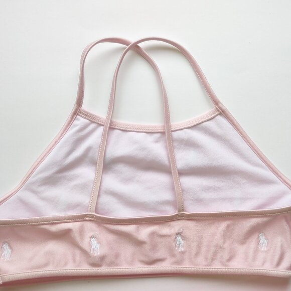 Polo Ralph Lauren Girl's 2 Pc Bikini Pink w/ White & Blue Pony Lined Size 14 EUC - Picture 7 of 9